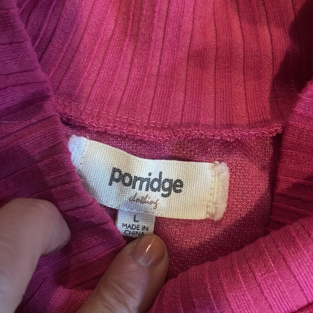 Anthropologie Porridge Brynne Sherpa Mock Neck Blouson Pullover Sweater Shirt - Picture 5 of 7